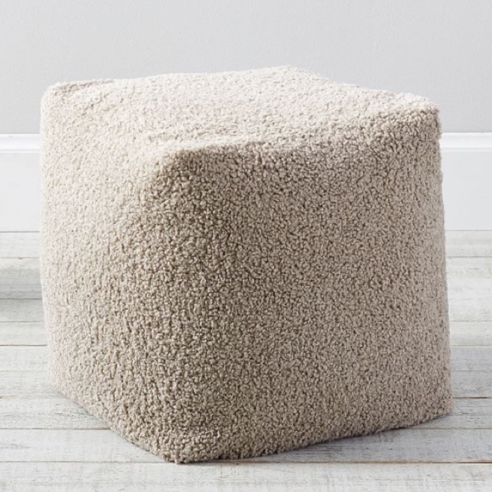 SET OF 2: Teddy Pouf Ottomans